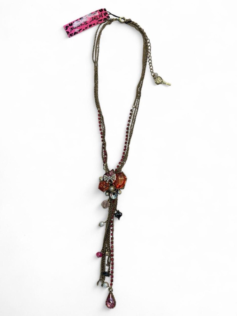 Betsy Johnson Heart Gold Y-Necklace